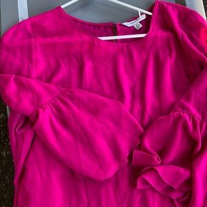Bright Pink Belle Sleeve Blouse